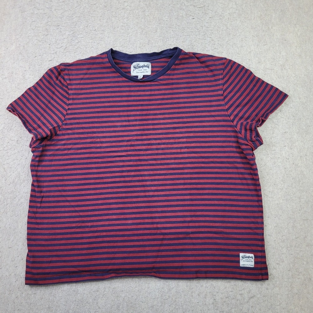 The Stronghold LA T-Shirt Mens 3XL Red Blue‎ Striped Short Sleeve Los Angeles
